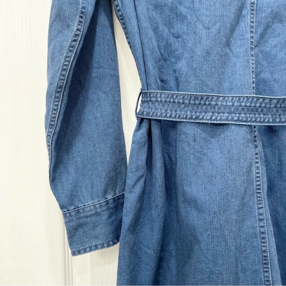 GAP Tie Waist Denim Dress - Picture 10 of 16